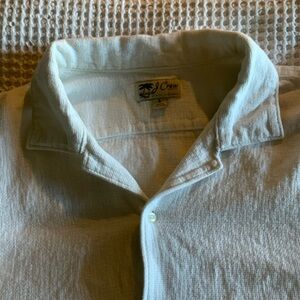 J. Crew Summer Textured Camp Shirt in White
